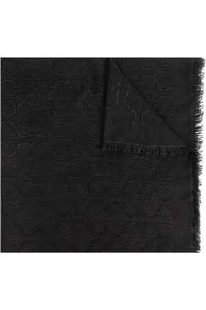 Salvatore Ferragamo Tilbehør, Herre, Sort, ONE SIZE, Cashmere, Tørklæde med Monogram