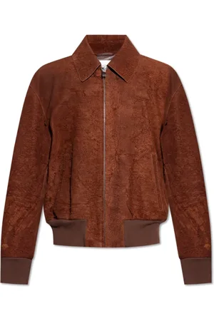 Alexander McQueen Jakke, Herre, Brun, XL, Læder, Læderjakke med vintageeffekt