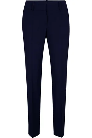 Windsor Bukser, Dame, Blå, L, Uld, Slim Fit Uld Forretningsbukser