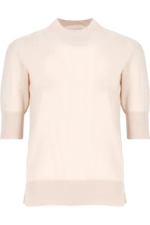 Jil Sander Strik, Dame, Lyserød, M, Cashmere, Cashmere Wool Silk Sweater