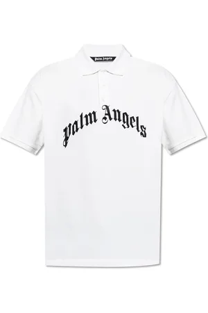 Palm Angels Top, Herre, Hvid, XL, Bomuld, Polo med Logo