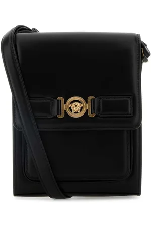 VERSACE Taske, Herre, Sort, ONE SIZE, Uld, Medusa Biggie Crossbody Taske i Sort