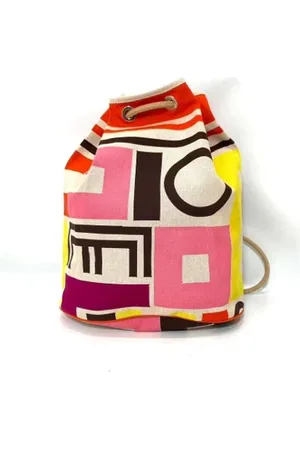 Hermès Pre-owned, Dame, Flerfarvet, ONE SIZE, Bomuld, Pre-owned Canvas rygsaekke