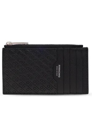 Salvatore Ferragamo Tilbehør, Herre, Sort, ONE SIZE, Læder, Læderkortholder
