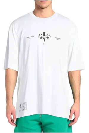 Neil Barrett Top, Herre, Hvid, S, Bomuld, Begrænset udgave foran print bomuldst-shirt