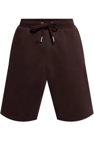 Ami Shorts, Herre, Rød, 2XL, Bomuld, Logo shorts