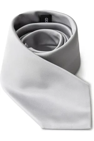 Giorgio Armani Tilbehør, Herre, Grå, ONE SIZE, Is Silke Slips og Butterfly Sæt