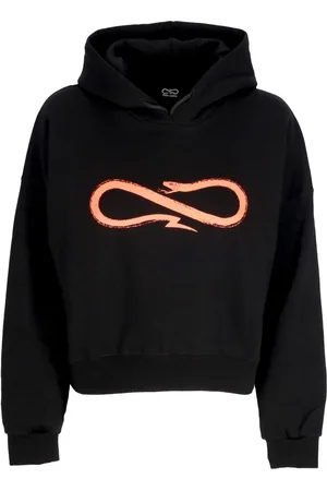 Propaganda Sweathshirts & Hoodies, Dame, Sort, L, Bomuld, Sort Logo Croptop Hættetrøje