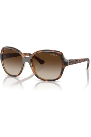 vogue Tilbehør, unisex, Brun, 56 MM, Uld, Stilfulde solbriller med unikt design