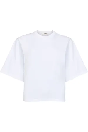 Rohe Top, Dame, Hvid, XL, Bomuld, Logo Jersey T-shirt Optic