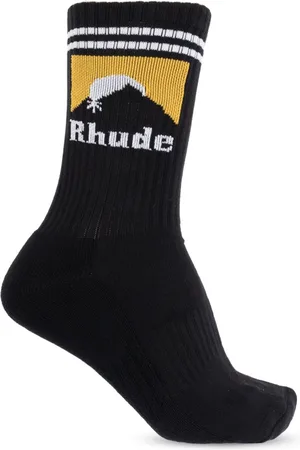 Rhude Undertøj, Herre, Sort, ONE SIZE, Uld, Sokker med logo