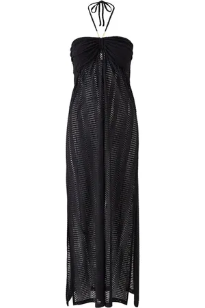 Melissa Odabash Kjole, Dame, Sort, XS, Uld, Sort Hæklet Cover Up Kjole