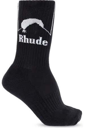 Rhude Undertøj, Herre, Sort, ONE SIZE, Bomuld, Sokker med logo