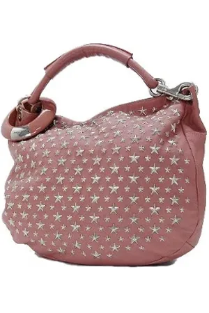 Jimmy Choo Pre-owned, Dame, Lyserød, ONE SIZE, Uld, Pre-owned Laeder skuldertasker