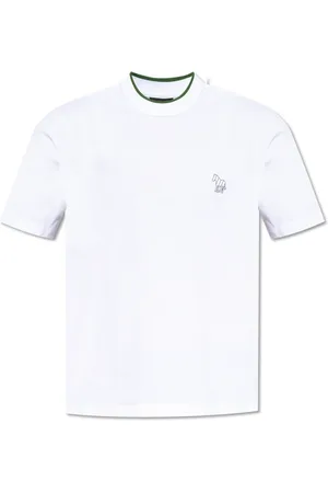 Paul Smith Top, Herre, Hvid, 2XL, Bomuld, Logo T-Shirt