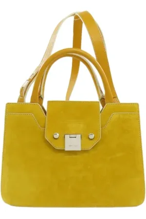 Jimmy Choo Pre-owned, Dame, Gul, ONE SIZE, Pre-owned Ruskind hndtasker