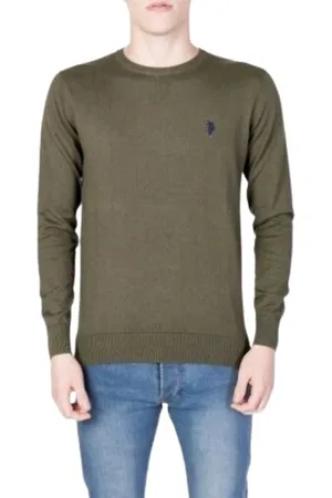 U.S. Polo Assn. Strik, Herre, Grøn, L, Uld, Stilfuld Sweater 67923