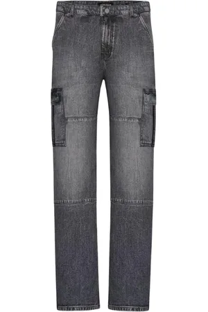 Guess Jeans, Herre, Grå, W33, Denim, Cargo Jeans Airwas Mørk Vask