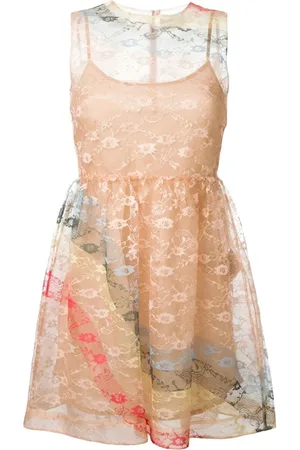 RED Valentino Kjole, Dame, Flerfarvet, 2XS, Regnbue Blonder Kjole