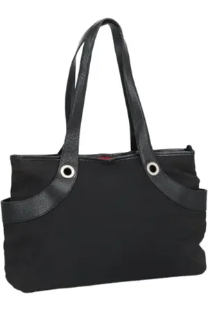 Bvlgari Pre-owned, Dame, Sort, ONE SIZE, Uld, Pre-owned Canvas skuldertasker