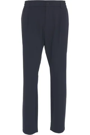CRUNA Bukser, Herre, Blå, 2XL, Uld, Blå Tapered Fit Bukser Mitte