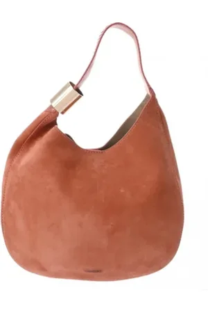 Jimmy Choo Pre-owned, Dame, Lyserød, ONE SIZE, Uld, Pre-owned Ruskind skuldertasker