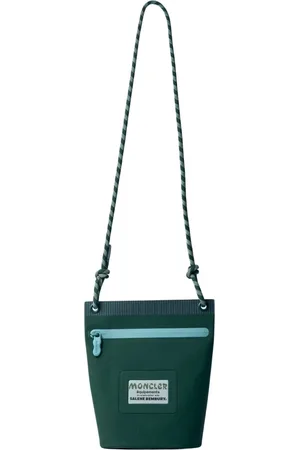 Moncler Taske, Herre, Grøn, ONE SIZE, Uld, Logo Patch Crossbody Taske