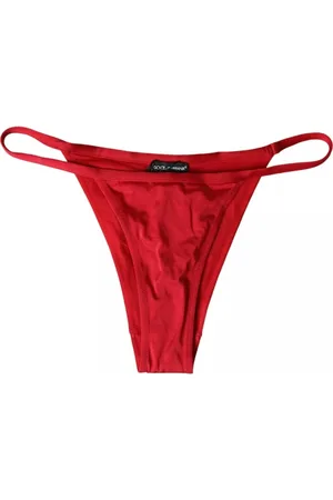 Dolce & Gabbana Badetøj, Dame, Rød, S, Nylon, Rød Nylon Stretch Beachwear Bikini Bund