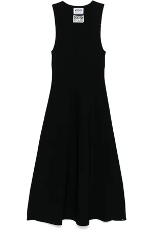 Moschino Kjole, Dame, Sort, S, Elegant Viscose Kjole til Kvinder