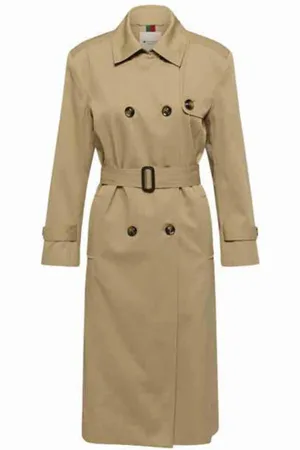 RedGreen Frakke, Dame, Brun, L, Bomuld, Elegant Vejrbestandig Trenchcoat