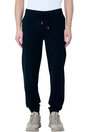 Moncler Bukser, Herre, Sort, XL, Bomuld, Logo Track Pant med elastisk kant