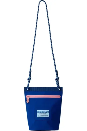 Moncler Taske, Herre, Blå, ONE SIZE, Nylon, Logo Patch Crossbody Taske