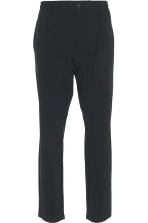 CRUNA Bukser, Herre, Sort, L, Uld, Sort Tapered Fit Bukser Mitte