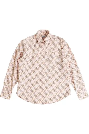 Burberry Skjorte, Herre, , 2XL, Bomuld, Vintage Pink Check Langærmet Skjorte