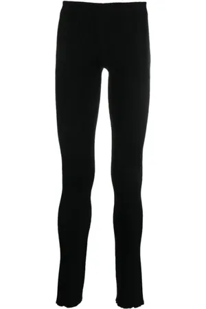 BARROW Bukser, Dame, Sort, M, Uld, Sorte Ribbede Skinny Fit Bukser