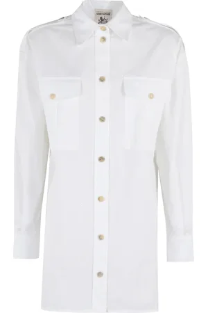 SEMICOUTURE Bluser & Skjorter, Dame, Hvid, XS, Elegant Diane Kjole