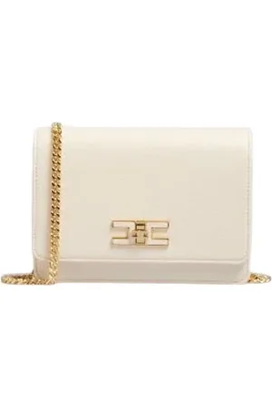 Elisabetta Franchi Taske, Dame, , ONE SIZE, Uld, Groumette Chain Lille Skuldertaske