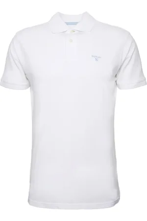 Barbour Top, Herre, Hvid, 2XL, Bomuld, Letvægts sports polo skjorte hvid