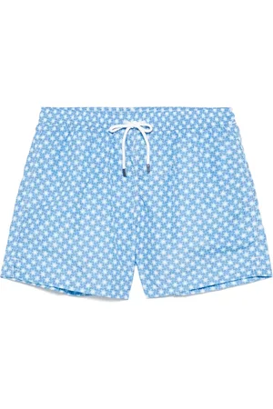 FEDELI Badetøj, Herre, Blå, M, Polyester, Polyester Badeshorts med Elastisk Bælte