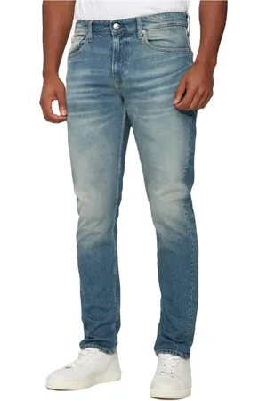 Calvin Klein Jeans, Herre, Blå, W30 L32, Denim, Slim Taper Jeans - Lys Denim