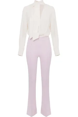 Elisabetta Franchi Jumpsuits & Playsuits, Dame, Flerfarvet, L, Viskose Jumpsuit med Georgette Skjorte