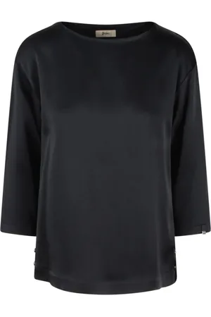 HERNO Bluser & Skjorter, Dame, Sort, XS, Sort Bluse