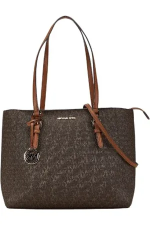 Michael Kors Pre-owned, Dame, Brun, ONE SIZE, Uld, Pre-owned Canvas totes