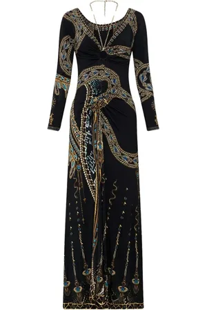 Camilla Kjole, Dame, Flerfarvet, M, Rynket Jersey Kjole Call ME Cleopatra
