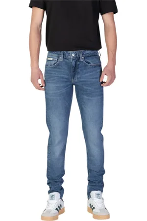 Calvin Klein Jeans, Herre, Blå, W32 L32, Bomuld, Mænds Regular Jeans Forår/Sommer Kollektion