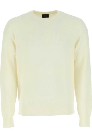 BRIONI Strik, Herre, , S, Bomuld, Ivory Bomuld Blend Sweater