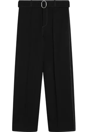 Jil Sander Bukser, Herre, Sort, S, Polyester, Baggy Loose Bukser