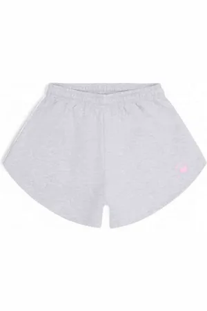 7 DAYS ACTIVE Shorts, Dame, Grå, S, Bomuld, Feminine Barb Shorts med Flæsedesign