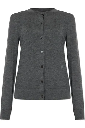 Burberry Strik, Dame, Grå, XS, Uld, Uld Cardigan