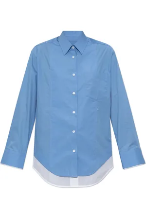 Victoria Beckham Bluser & Skjorter, Dame, Blå, M, Bomuld, Bomuldsskjorte